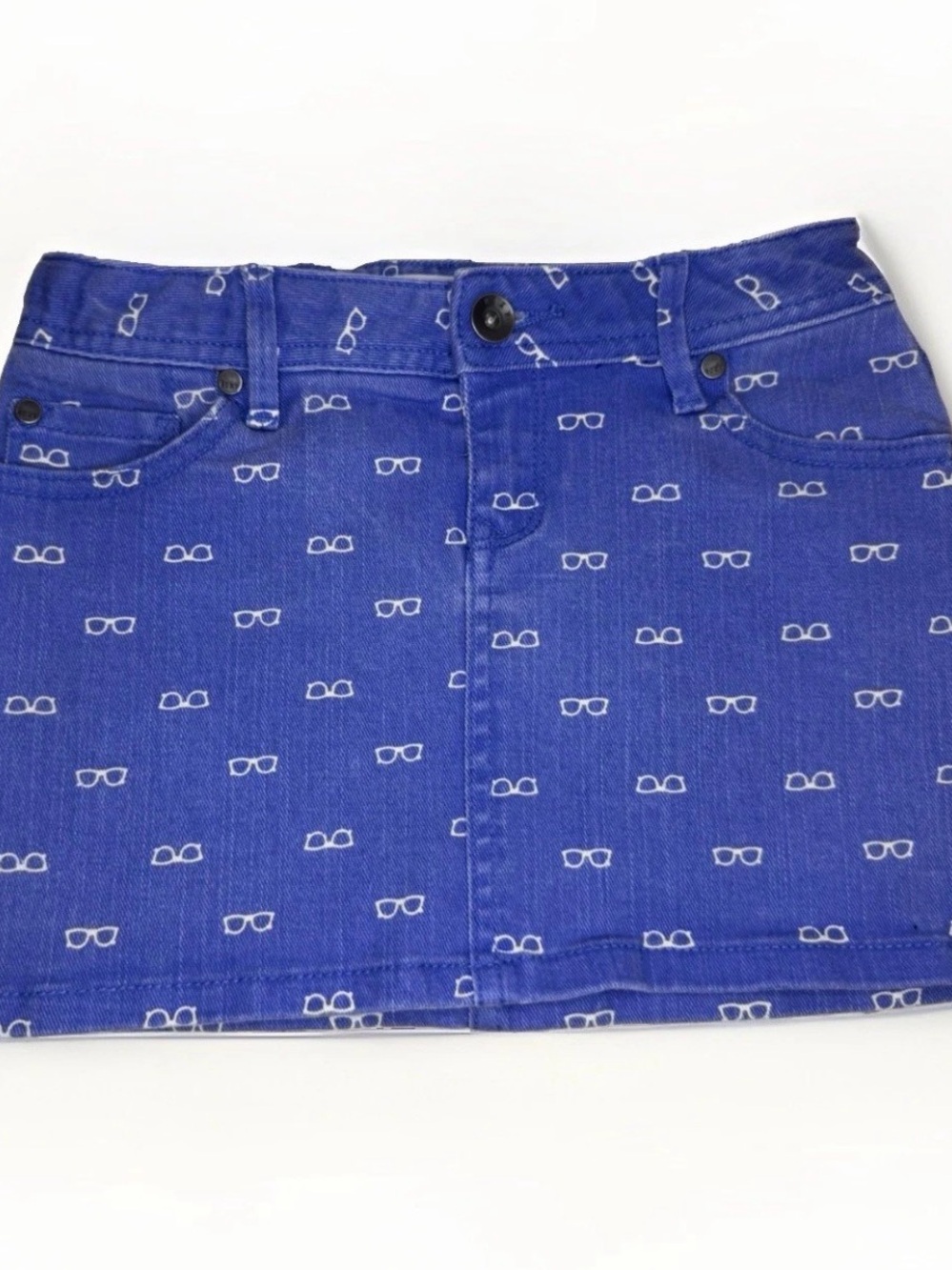 Roxy Blue Mini Skirt with White Sunglasses Print